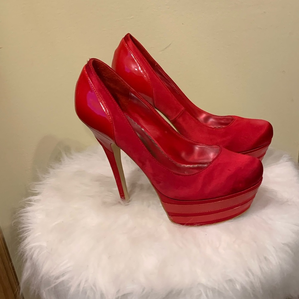 bebe Red Heels 👠 - Picture 2 of 6